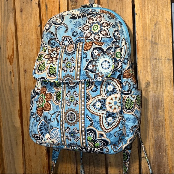 Vera Bradley Small Blue Bagpack - Picture 3 of 6